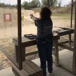 Trying out the new Glock.